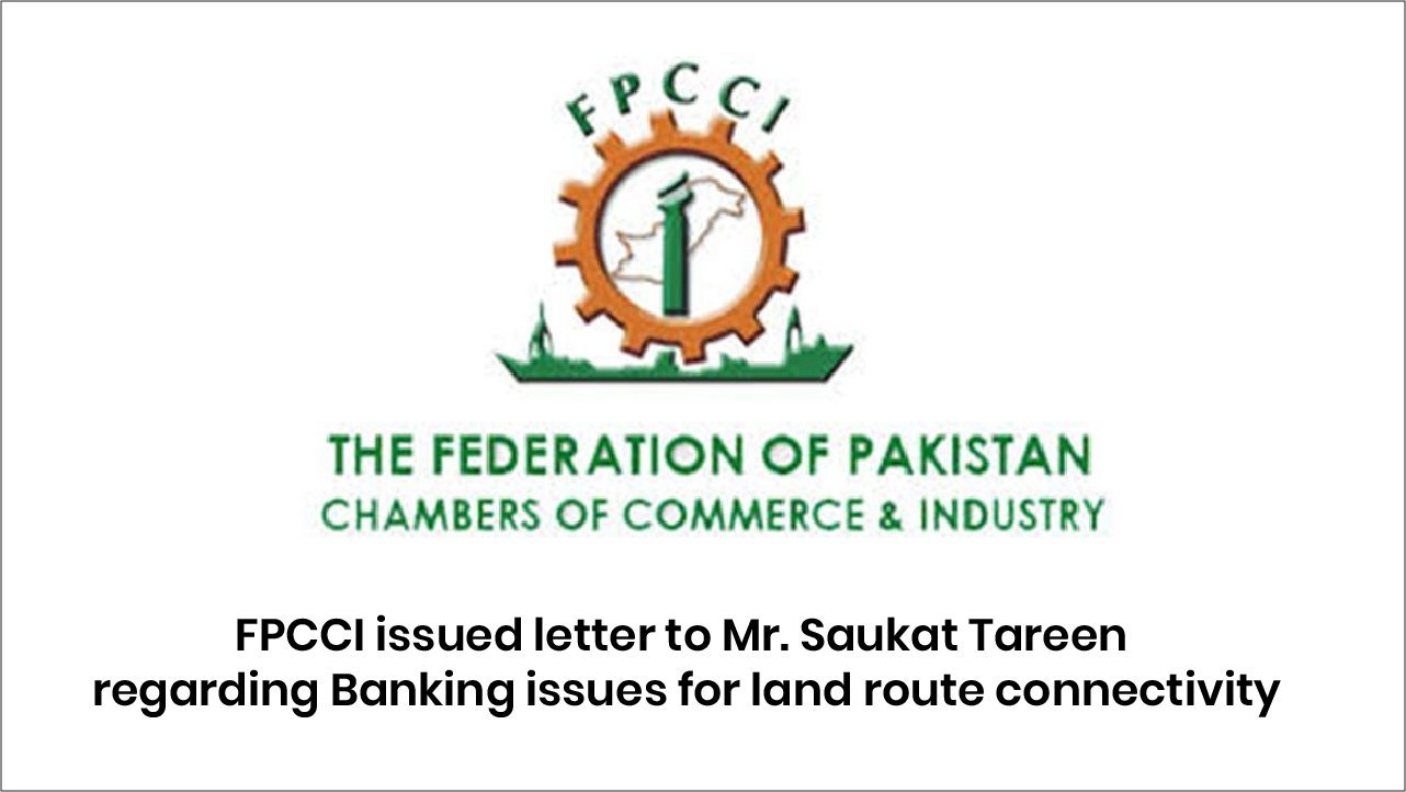 Letter from FPCCI to Mr. Shaukat Tareen
