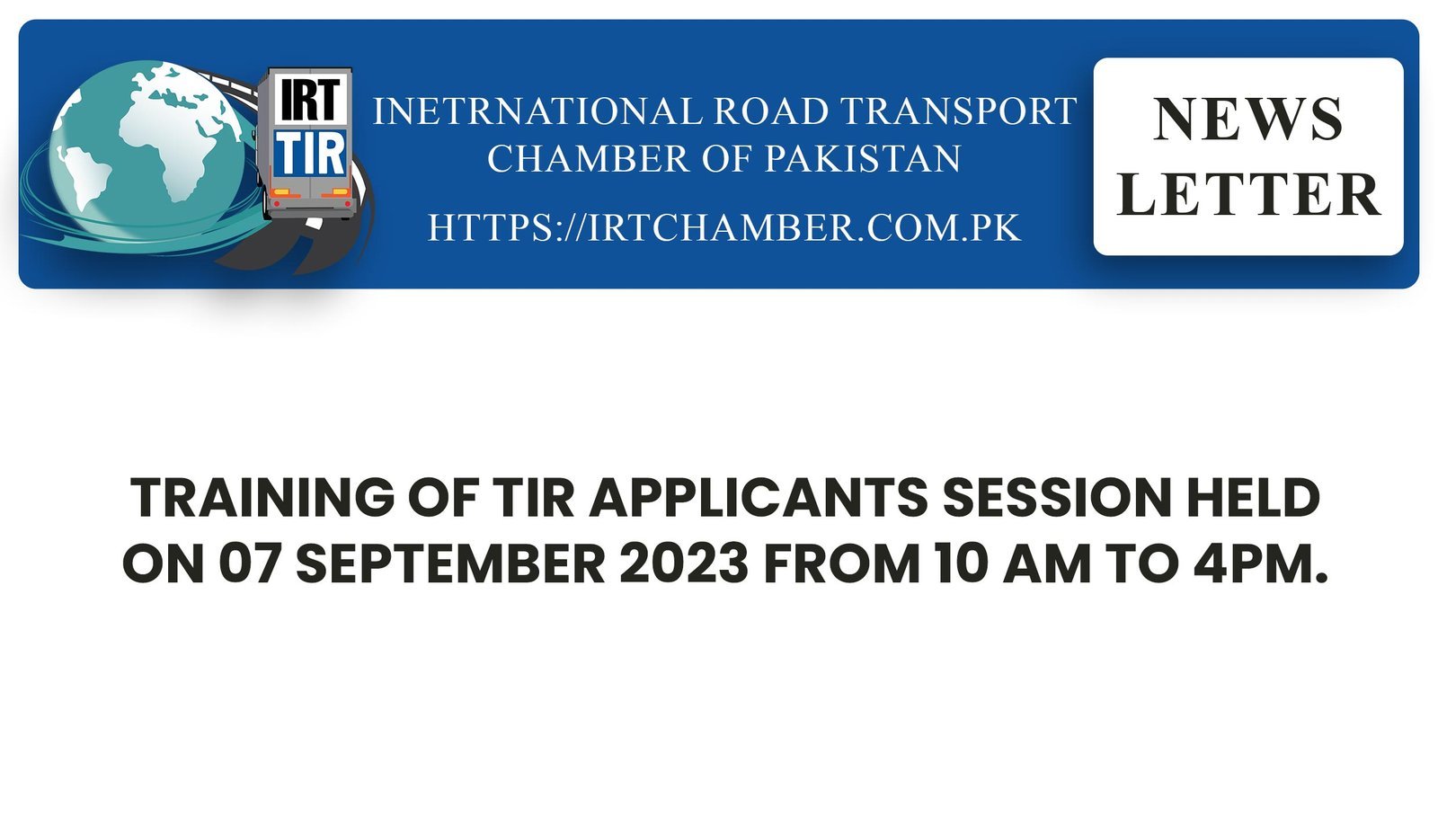 Training of TIR Applicants Session