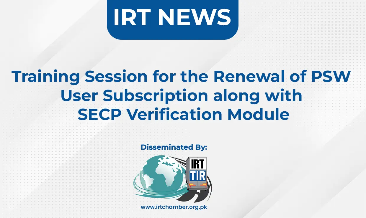 Training Session for the Renewal of PSW User Subscription along with SECP Verification Module